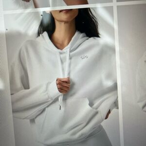 Alo accolade hoodie, white XS